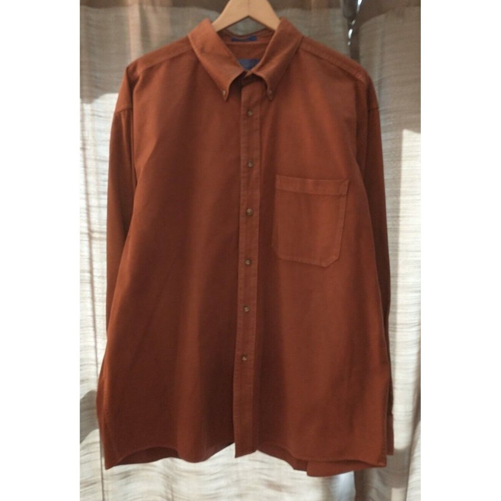 Men's Pendleton Brown Button Down Long Sleeve Cas… - image 1